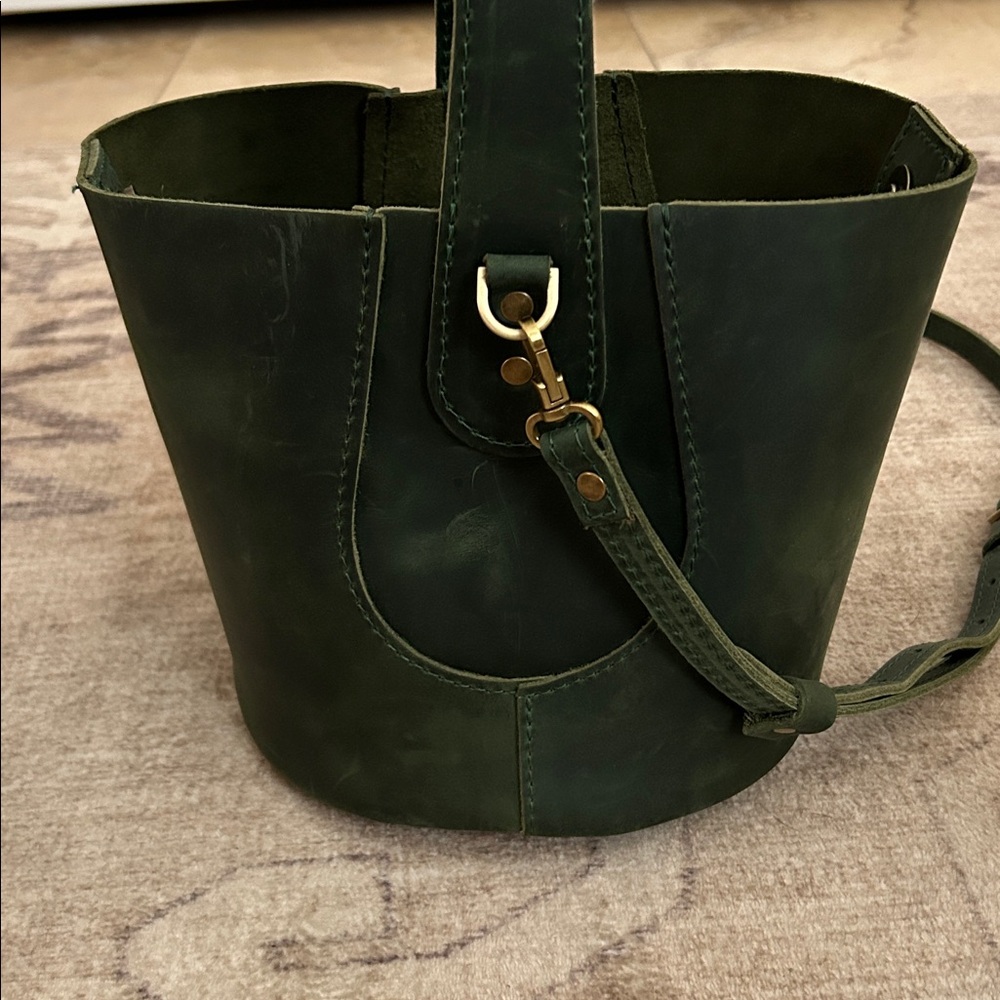 Sold out Portland Leather Goods Belle Bucket Bag Evergreen - Picture 5 of 16